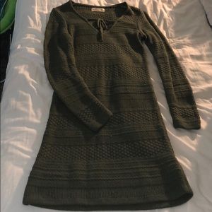Olive Green Sweater Dress
